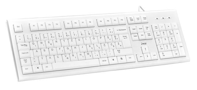 TAST. MS KB-ALPHA USB Å¾iÄna tastatura bela - Žične tastature