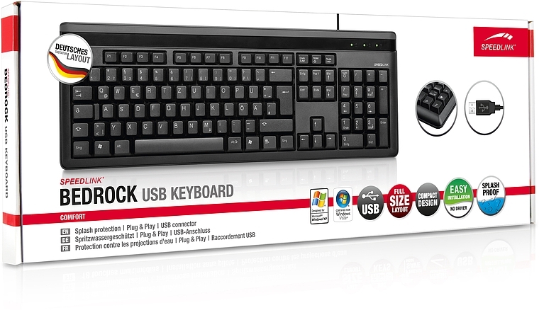 Tastatura Bedrock USB, US Layout - Žične tastature