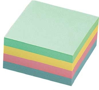 PapiriÄ‡i za beleÅ¡ke 9x9cm, 600l, pastelne boje - Papirići za beleške